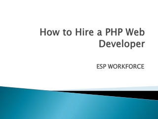 How to Hire a PHP Web Developer
