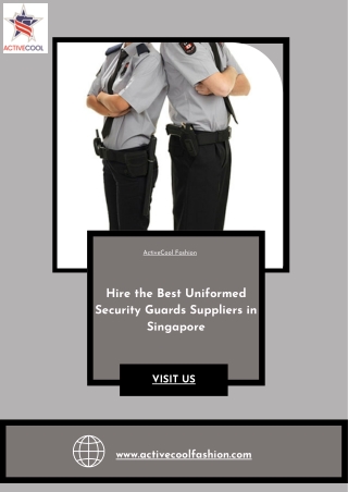 Hire the Best Uniformed Security Guards Suppliers in Singapore