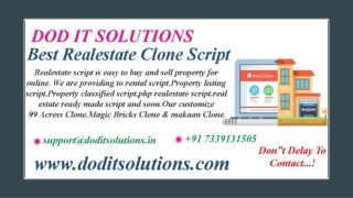 Online Realestate Clone Script - Readymade Clone Script