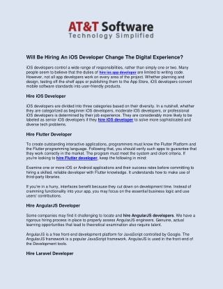 hire ios developer
