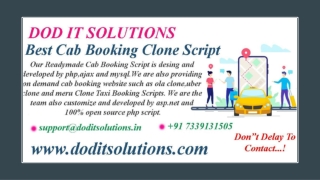 Online Cab Booking Clone Script - Readymade Clone Script