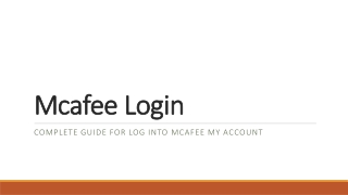 mcafee login