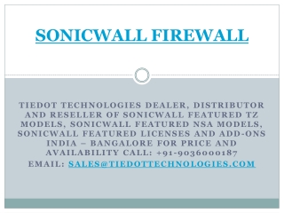 SonicWall Network Security appliance (NSA) series Models Price India
