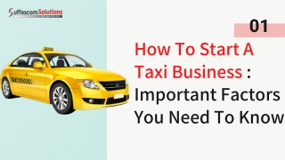 What Are The Factors to Consider Before Starting a Taxi Business
