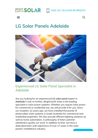 Lg Solar Pannels Adelaide