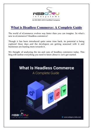 What is Headless Commerce: A Complete Guide