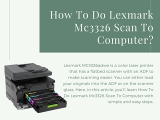 Mac For Lexmark Mc3326 Scan To Computer