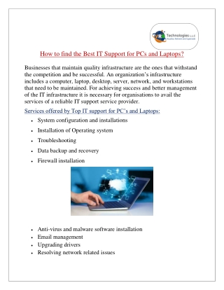 How to Find the Best IT Support for PCs and Laptops?