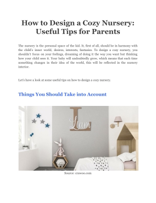 How to Design a Сozy Nursery_ Useful Tips for Parents