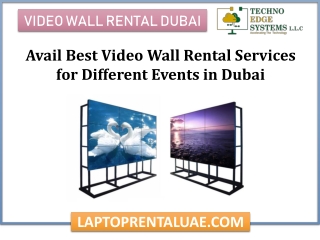 Avail Best Video Wall Rental Services for Different Events in Dubai