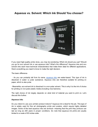 Aqueous vs. Solvent_ Which ink should you choose_
