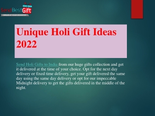 Holi Gifts Online Delivery in India - Sendbestgift