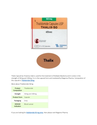 Thalix Capsule by Fresenius Kabi