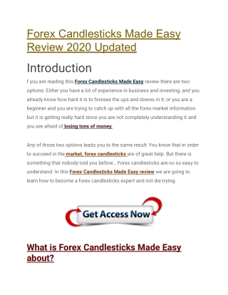 Forex Candlesticks Made Easy Review 2020 Updated