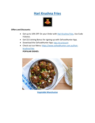 Hari Krushna Fries Restaurant | 5% off OzFoodHunter