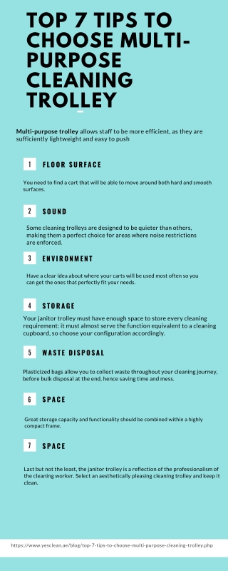 Top 7 tips to choose multi-purpose cleaning trolley
