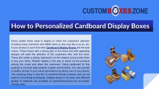 Cardboard Display Boxes