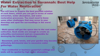 Best Water Extraction Service Available Here