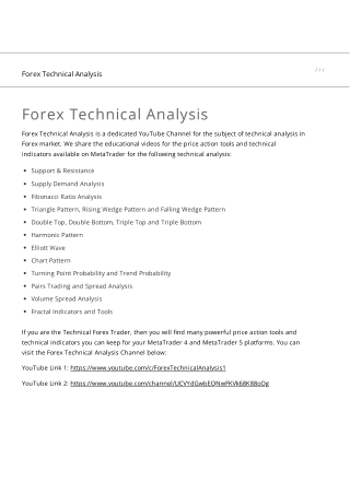 Forex Technical Analysis