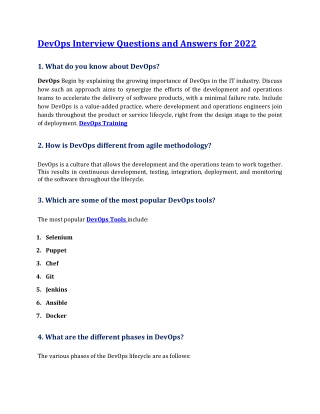 DevOps Interview Questions and Answers for 2022