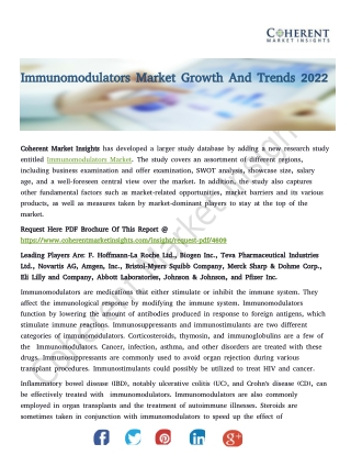 Immunomodulators Market