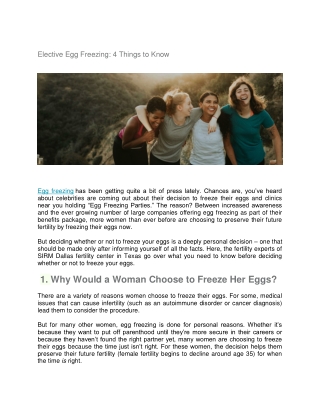 Egg Freezing Cost Dallas - Center for Reproductive Endocrinology