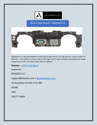 A2141 Logic Board | Appleparts.io
