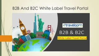 B2B And B2C White Label Travel Portal