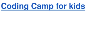 Coding Camp for kids