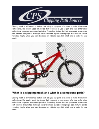 Clipping mask vs Compound path
