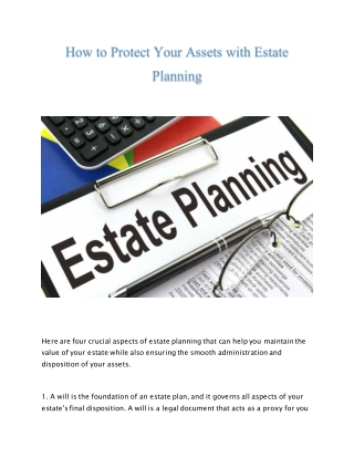 How to Protect Your Assets with Estate Planning
