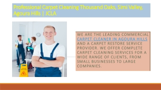 Professional Carpet Cleaning Thousand Oaks, Simi Valley, Agoura Hills  JCLA