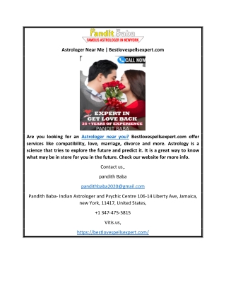 Astrologer Near Me | Bestlovespellsexpert.com
