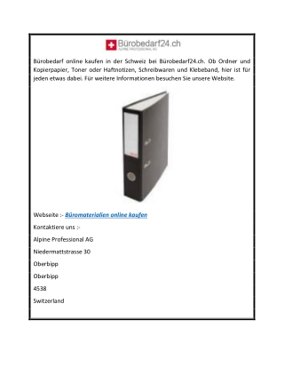 Büromaterialien online kaufen  Bürobedarf24.ch