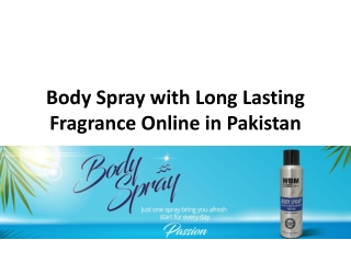 Body Spray with Long Lasting Fragrance