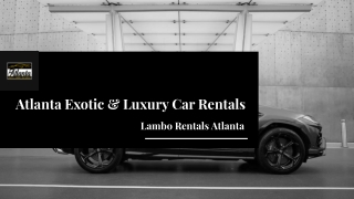 Luxury Services with Lamborghini Rentals in Atlanta