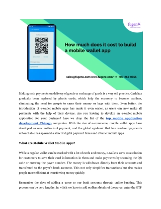 How Much Does It Cost To Build A Mobile Wallet App