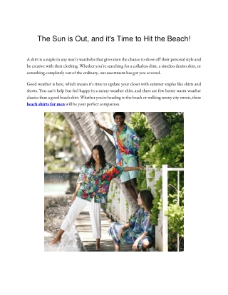 The Sun is Out, and it’s Time to Hit the Beach!