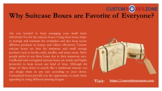Why Suitcase Boxes are Favorite of Everyone