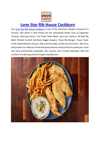 5% off - Lone Star Rib House Cockburn Takeaway Success Menu, WA