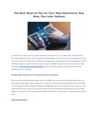 The Best Ways to Pay for Your New Electronics_ Buy Now, Pay Later Options