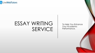 Essay Writing Service To Help You Enhance Your Academic Performance