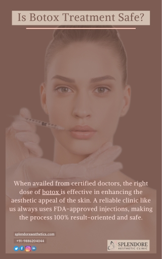 Is Botox Safe | Best Botox Treatment in HSR Layout