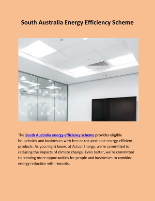 South Australia Energy Efficiency Scheme