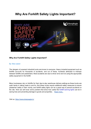 Why Are Forklift Safety Lights Important_