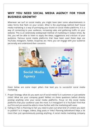 WHY YOU NEED SOCIAL MEDIA AGENCY FOR YOUR BUSINESS GROWTH