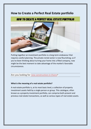 How to Create a Perfect Real Estate portfolio-converted