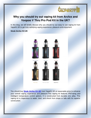 Smok Arcfox Kit UK
