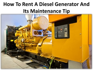 Various variables go in the blessing of diesel generator