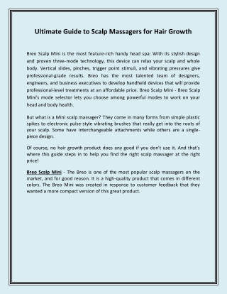 Ultimate Guide to Scalp Massagers for Hair Growth